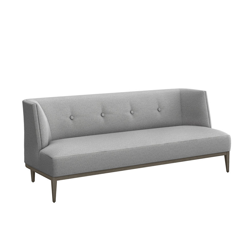 Chloe Sofa, Pure Gray 100% Polyester, Vintage Gray