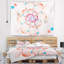 Tapisserie florale rose avec pétales de fleurs-28488245