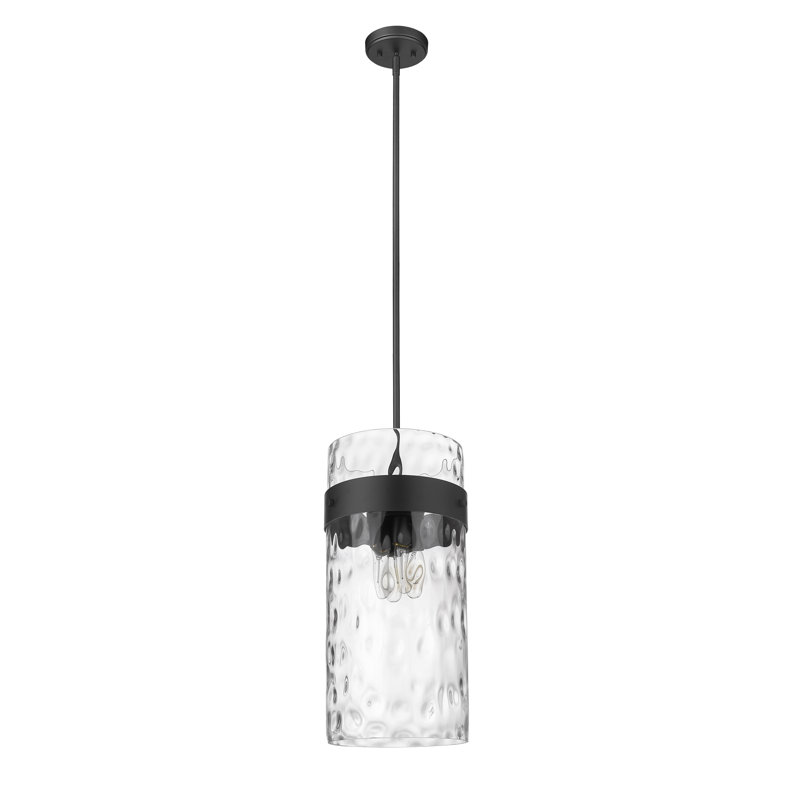 Luminaire suspendu 4 lumières Aultman, Noir mat