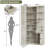 33" W X 76" H Corner Bookshelf With 2 Drawers, 7 Tiers L-Shaped Bookcase With 10 Open Storage Space, Modern Corner Storage Cabinet For Living Room, Home Office-1437500