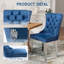 Ensemble de 4 chaises de salle à manger haut de gamme rembourrées en velours capitonné-596544102-596544104