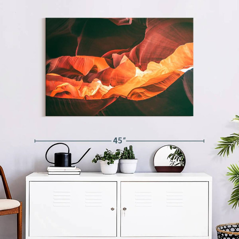 Avery, paysage abstrait, canyon, H 26 po x l 39 po