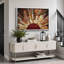 «Western Wood Effect Landscape Brown Sun Rays», impression rustique sur toile encadrée-119598451-93389054-93389053