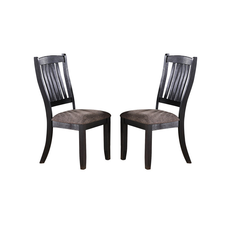 Chaises d'appoint rembourrées en tissu café foncé