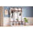 Farmhouse Wooden Style Hall Tree With Arched Design, Practical Entryway Walnut Storage Bench With 5 Black Hooks, Minimalist 4-In-1 Hallway Shoe Cabinet With 7 Cubbies For Mudroom, Living Room, White