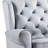 Zeger Gray Fabric Glider Chair With Swivel