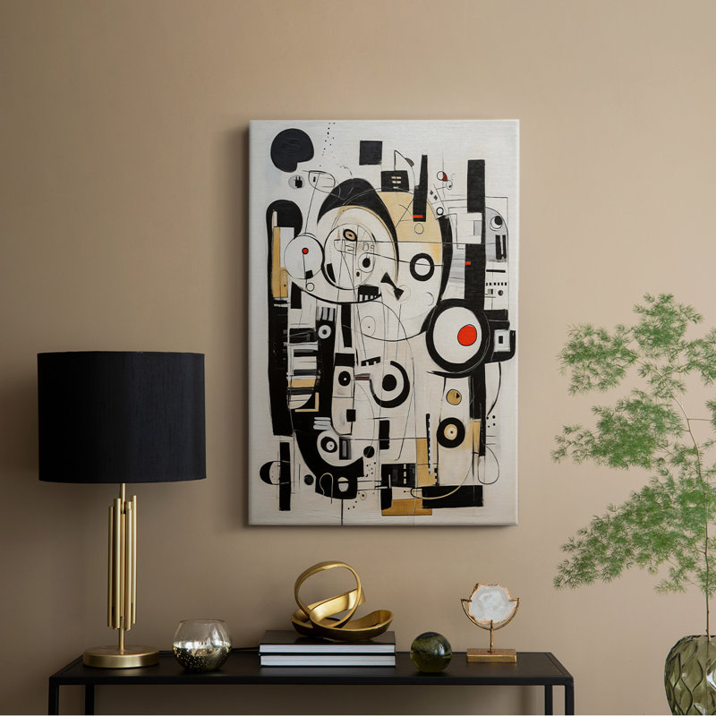 Série ABSTRACT CCCCLXIX - Toile tendue avec châssis de qualité supérieure - Prêt à être accroché, H 48 po x l 32 po