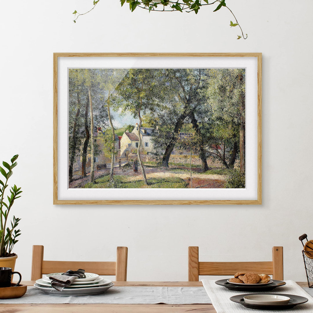 Gerahmtes Papierbild Landschaft bei Osny von Camille Pissarro