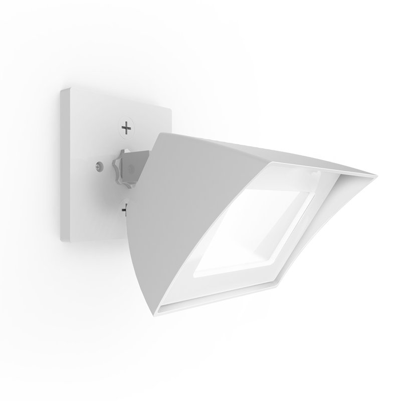 Endurance™ Cube Architectural LED Outdoor Armed Sconce, Architectural White, 3500