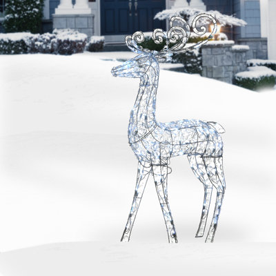 Acrylic Bead Deer Lighted Display