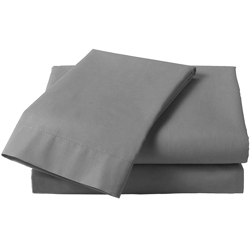 Israella Cotton Blend Fitted Sheet, Double (4'6), Silver Grey