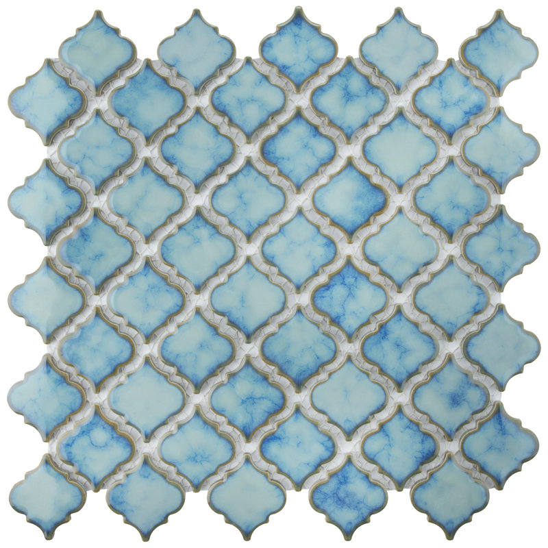 Hudson Tangier 2" x 2" Porcelain Grid Mosaic Wall & Floor Tile, Marine