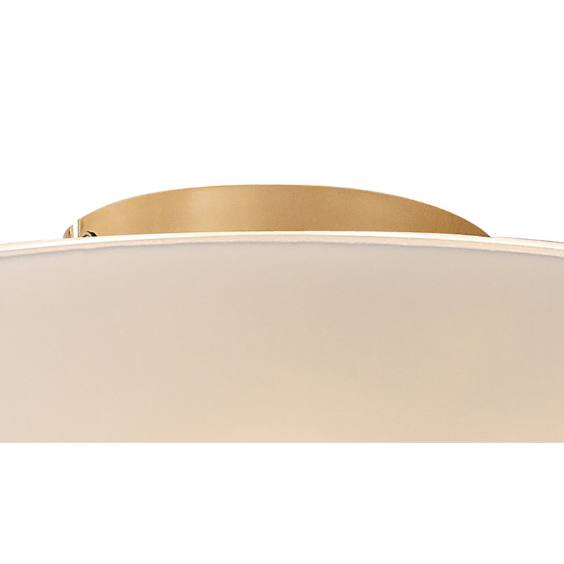 Glass Semi Flush Mount, French Gold