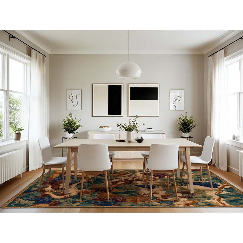 Machine Washable French Brown Area Rug, Rectangle 7' x 10'