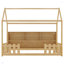 Lit de maison avec lumière DEL, lit de maison en bois avec bibliothèque de rangement, lit de maison avec garde-corps pour enfants-1763694793