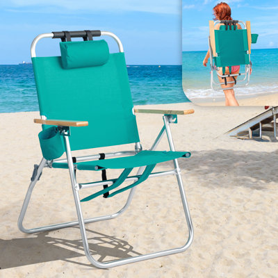 Green Aluminum Beach Chair