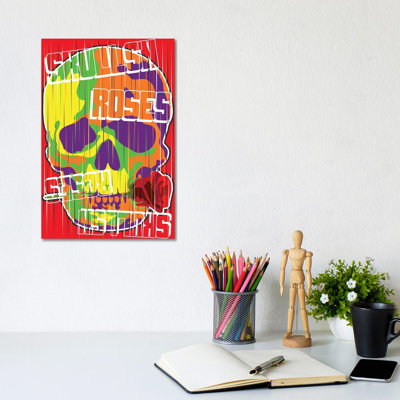 Skulls N Roses by Cristian Mielu - Wrapped Canvas Gallery-Wrapped Canvas Giclée