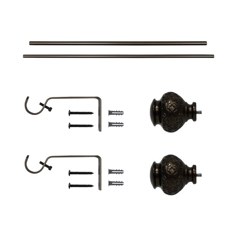 Thadine Steel Adjustable 0.75'', 2.36" H x 53.66" W x 2.36" D, Bronze