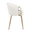 Chaise en métal doré et similicuir blanc-2013768557