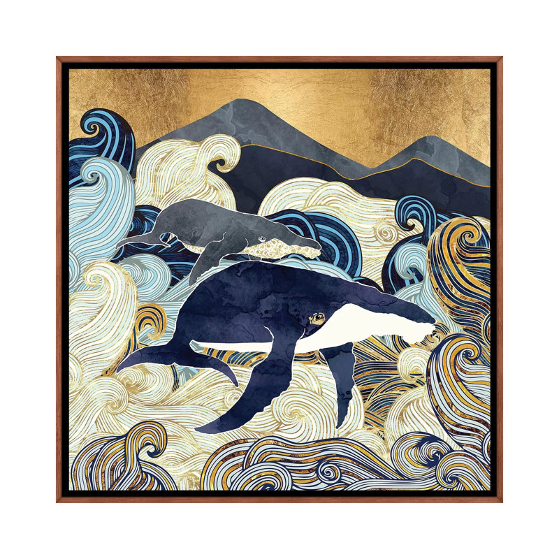 Bond IV - Graphic Art Print, No Matte, Classic Brown Framed Canvas, 37" H x 37" W x 1.5" D