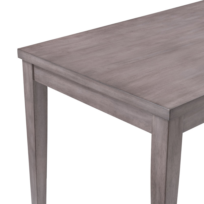 Benigni Solid Wood Base Counter Height Dining Set, 7 Pieces: 1 Table, 6 Chairs