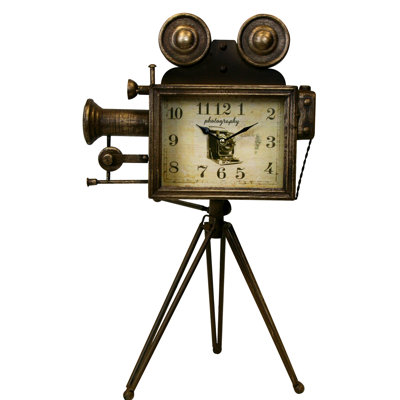 Analog Metal Mechanical Tabletop Clock