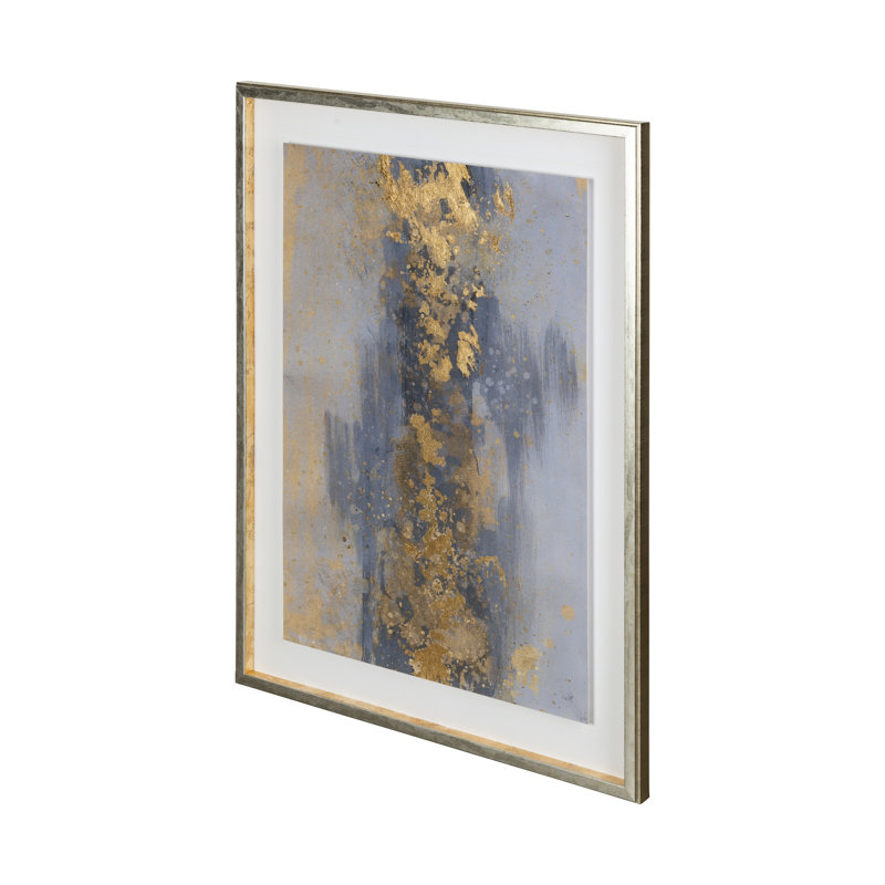 «Concrete Gold 2» par Altamura a, reproduction d'art encadrée et texturée encadrée à la main