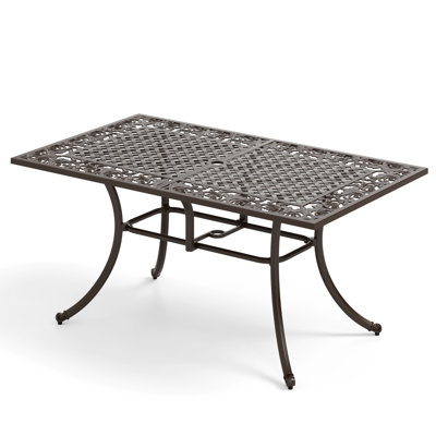 Carli Aluminum 63.6" Long Dining Table