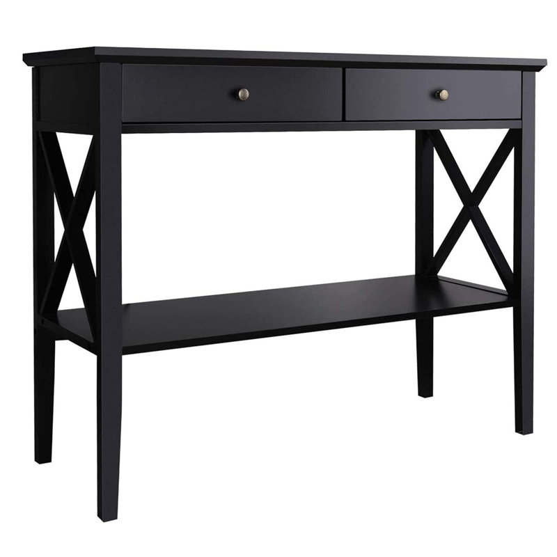 Aba 39.4'' Console Table, Black, Black
