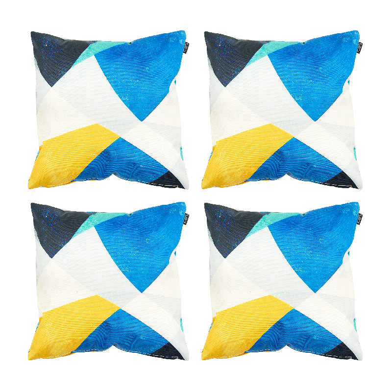 Stripe Indoor-Outdoor Cushions, Yellow/Blue Striped