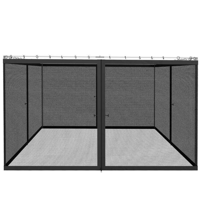 Paroi latérale Outsunny, écran, H 81,5 po x l 142,5 po x P 142,5 po