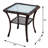 Moumoune Square Glass Outdoor Side Table