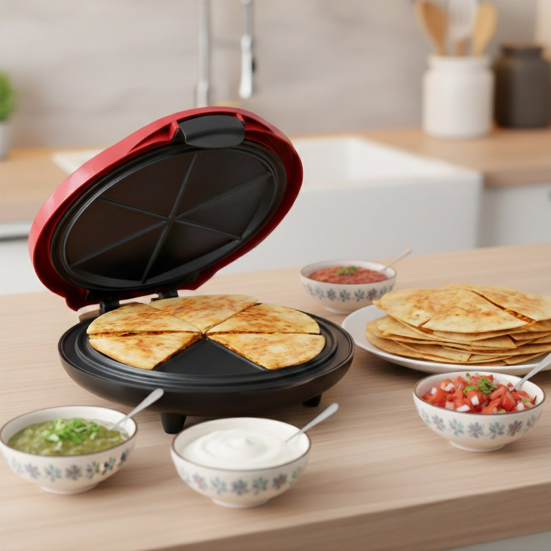Machine à quesadilla 10 "(rouge)