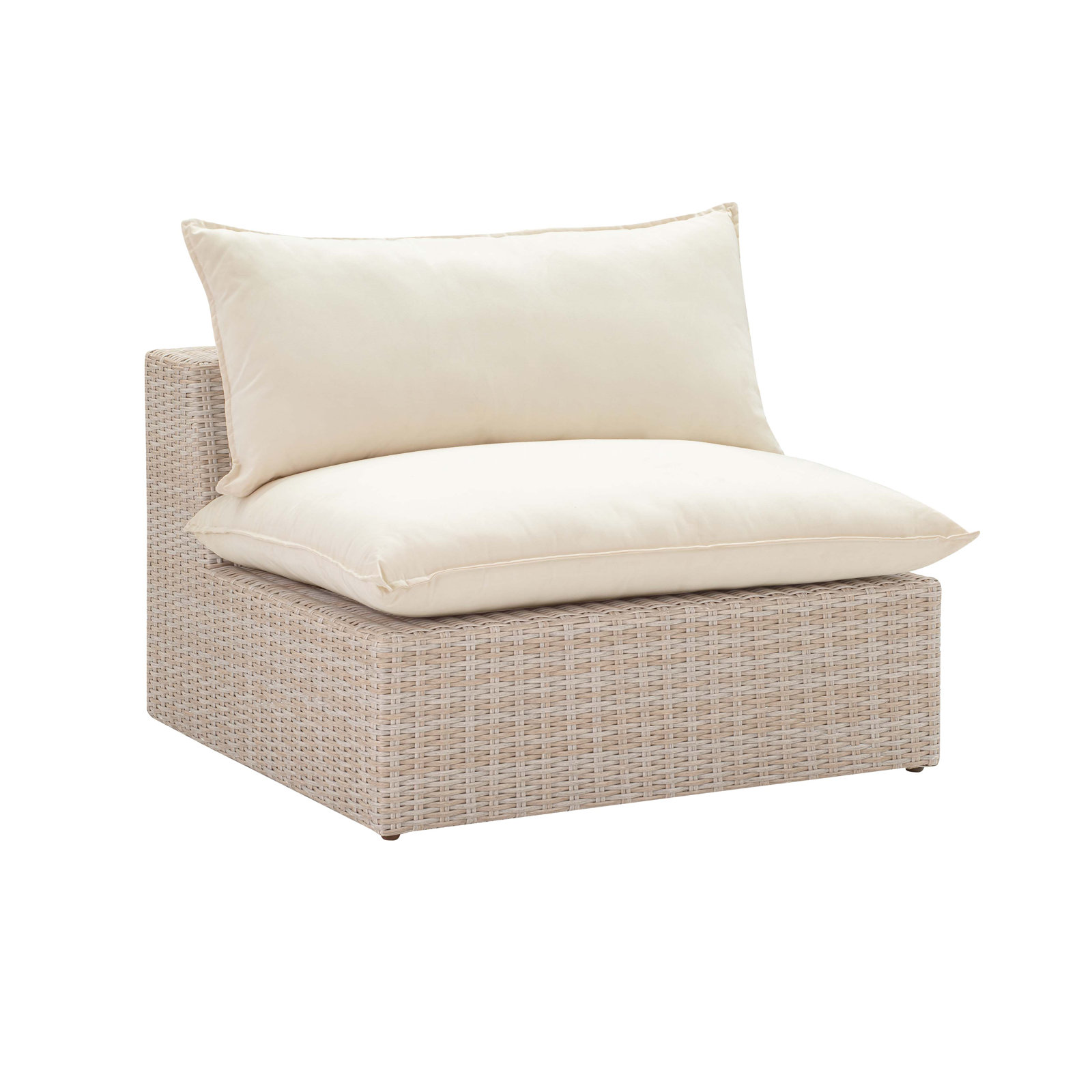 Davida Wicker Outdoor Armless Lounge Chair
