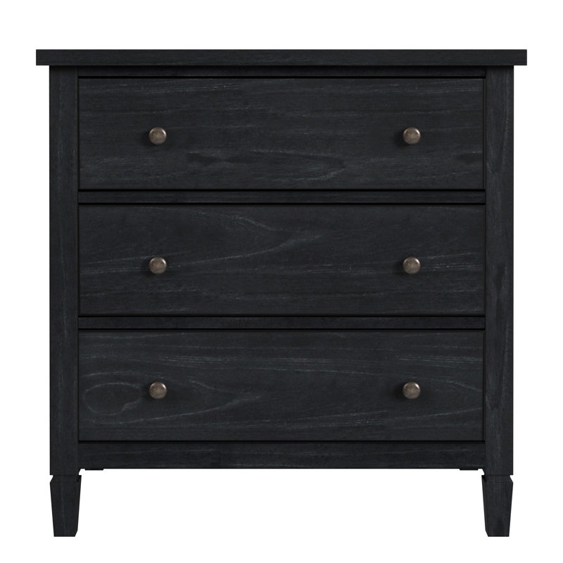 Flagstaff 3-Drawer Dresser, Washed Black