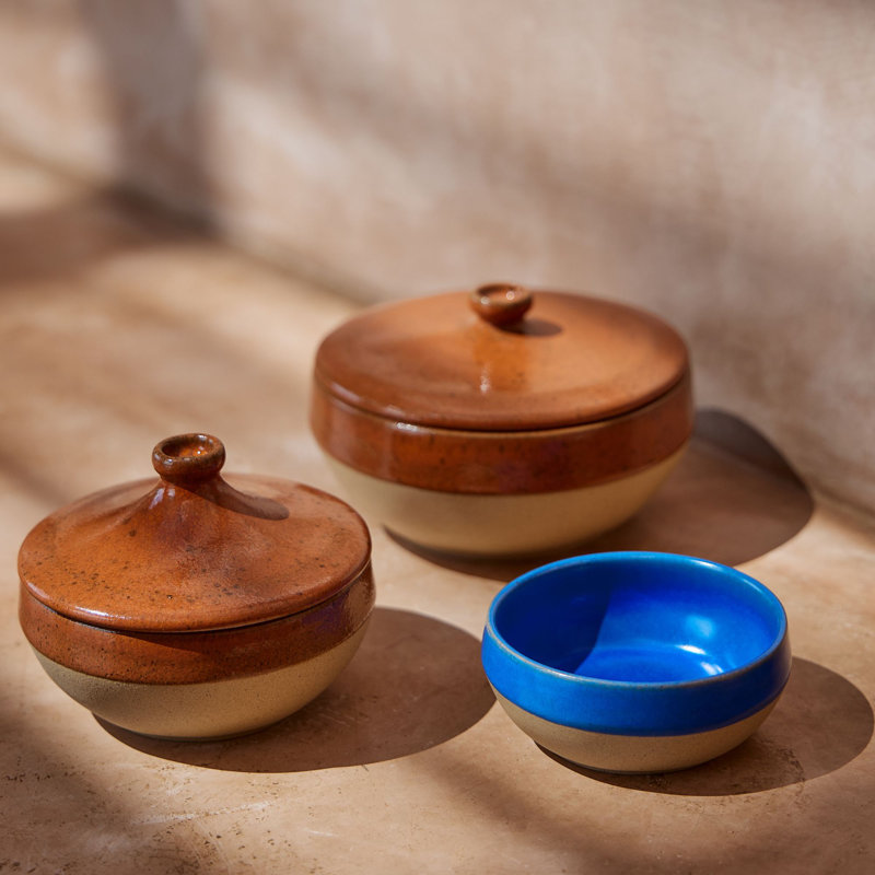 Marrakesh Handmade Stoneware Dessert Bowl, Ciel