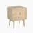 Dennal Rectangular Mango Wooden 2 Drawer Nightstand Bedside Table - Vintage Retro Design