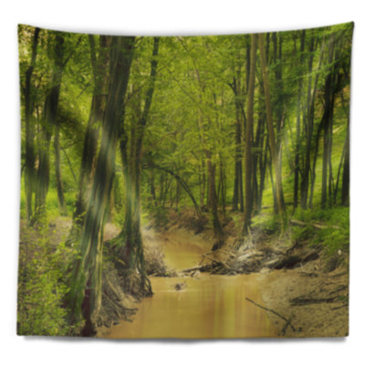 Tapisserie de forêt vert sauvage creek