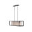Cadina 5 Light Island Light Shown In Matte Black & Brushed Nickel Finish With 4 Watt LED Bulbs