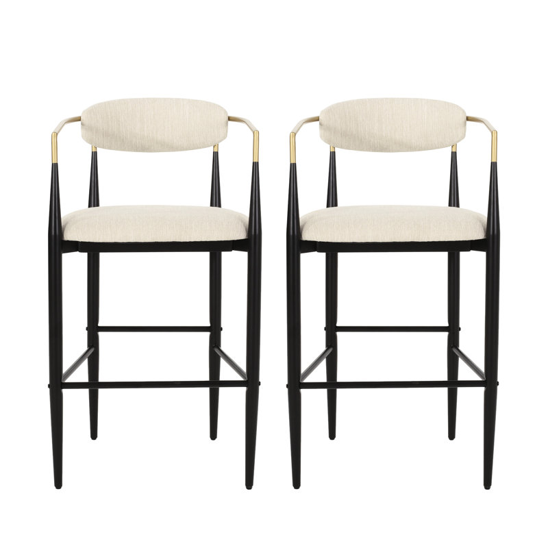 2 en brun beige - moderne, structure en fer hauteur de 42 po en cuir l 22,48 po x P 20,97 po x H 42,17 po