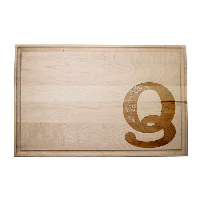Floral Monogram - Q Cutting Board