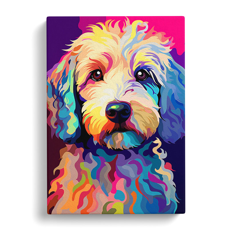 Labradoodle Pop - Wrapped Canvas, 50cm H x 35cm W x 3cm D