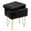 Tabouret de coiffeuse moderne avec 4 pieds en métal et rangement, repose-pieds multi-usage pour chambre de maquillage-2118520418