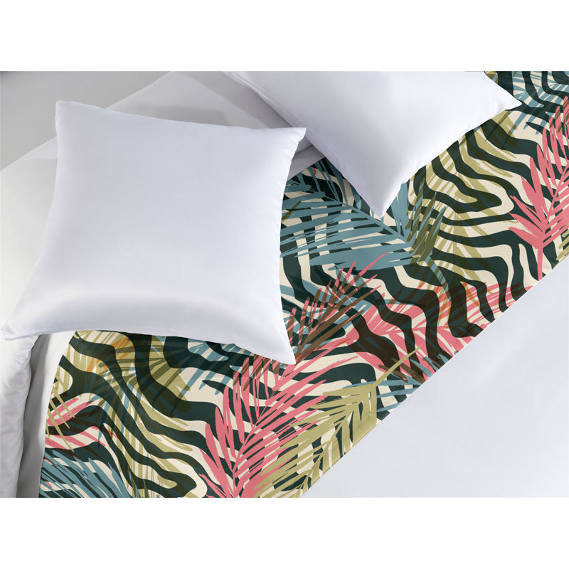 Tapis de lit Ambesonne Tropical Boho Hawaii Vibes Palms, Très grand lit