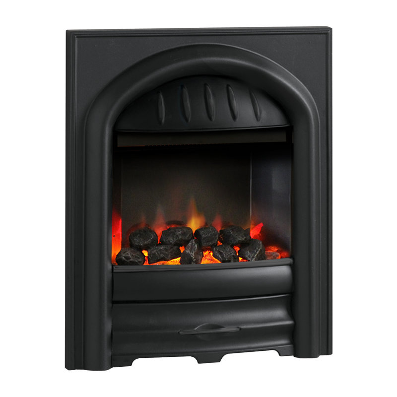 Sofia Belfry Heating 59.5cm W Electric Fireplace Insert, Black/Black