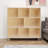 Pine Wood 8-Compartment Storage Cabinet 44"L x 44"H - Modern Fixed Shelf Organizer for Books Toys Home D茅cor - Versatile Wooden Bookcase for Home Office