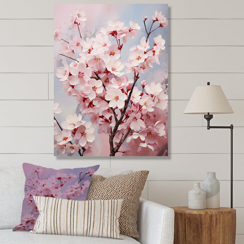 Bourgogne harmonie de fleurs II, H 44 po x l 34 po x P 1,5 po, Toile tendue