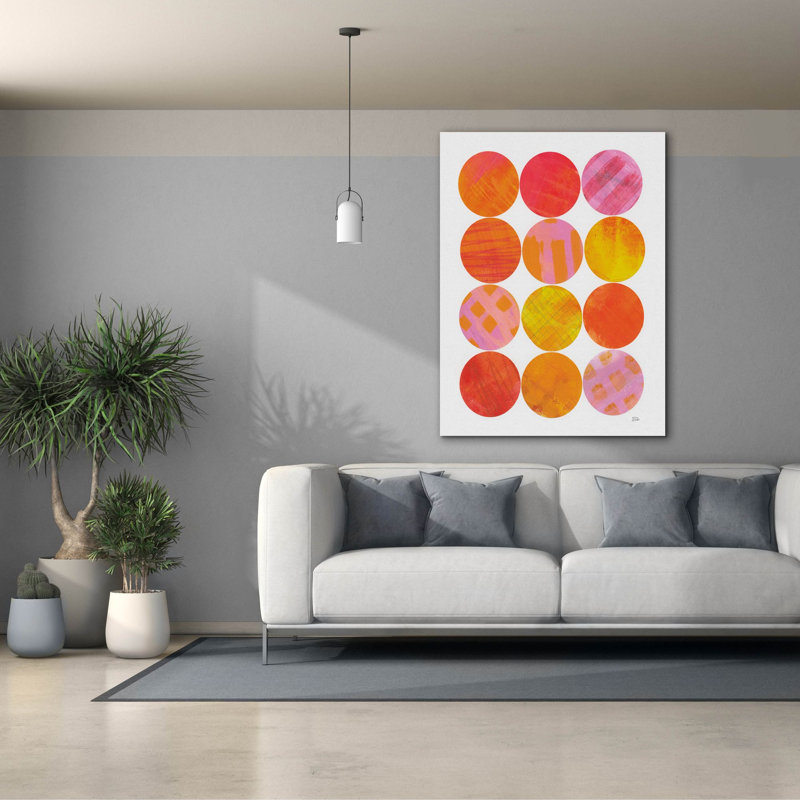 "George Garden", "Kitchen Garden Dots 1" par Melissa Averinos, art mural sur toile, H 54 po x l 40 po x P 1,5 po
