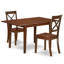 L'ensemble 3 pièces de table et chaises de cuisine comprend une table de salle à manger rectangulaire avec rallonge papillon et 2 chaises en bois massif, 32 x 54 pouces, acajou-95030352-16981959