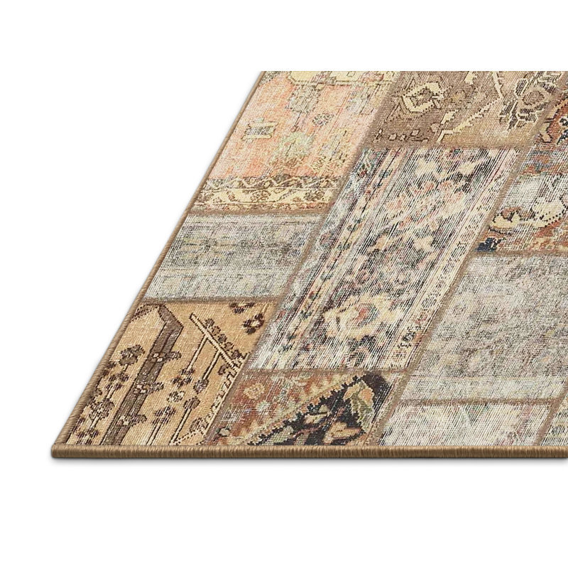 Tapis beige/brun contemporain, Rectangle 4 pi x 6 pi